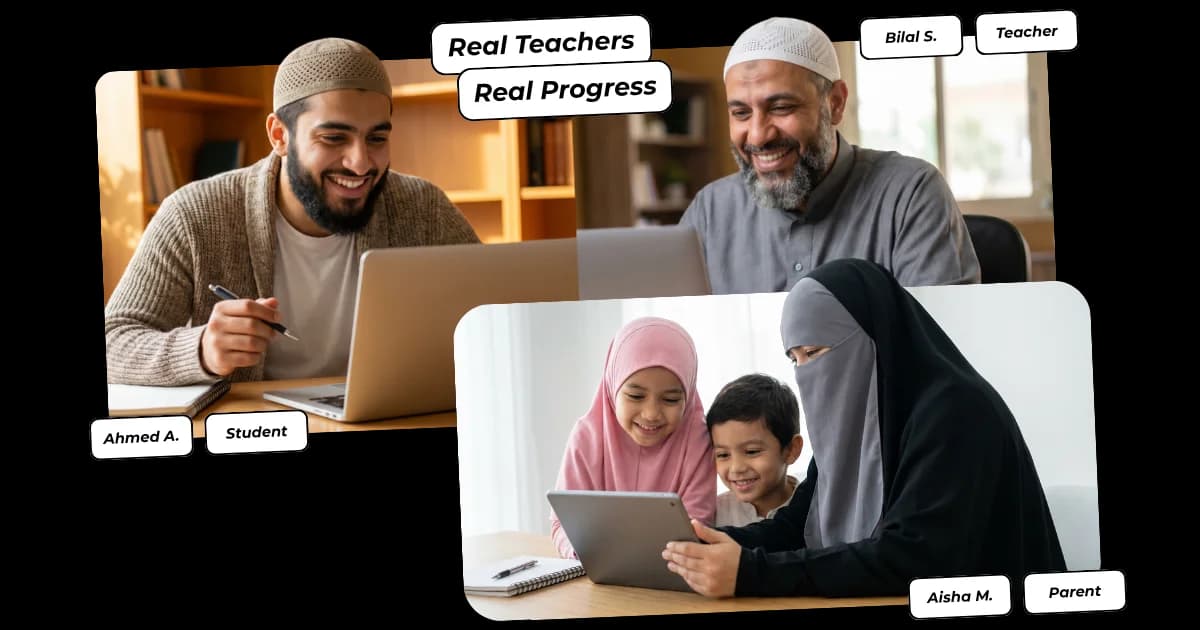 Students and teachers learning on My Tijarah